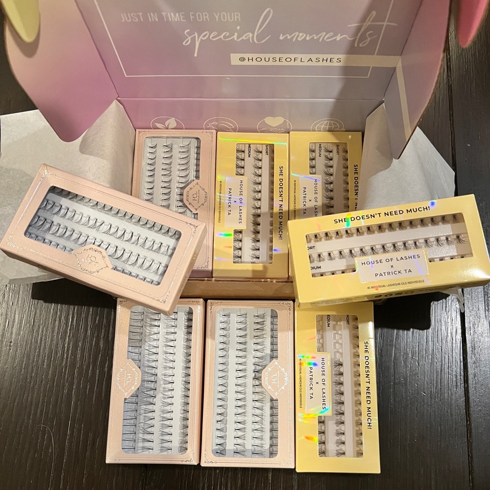Lot of 8: House of Lashes individual/Cluster Lashes *NIB* MSRP: $72+tax retail